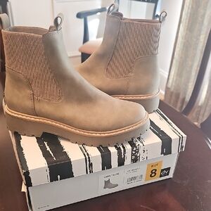 Taupe Ankle Boots Size 8